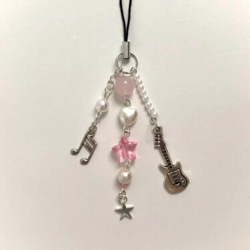 Pink Phone Charm Star Phone Charm Minimalist Keychain Y2k Key Chain Pink,Multicoloured 885668701458