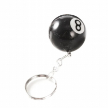 Creative Billiard Pool Keychains Round Ball Key Ring Lucky NO.8 Key Chains 32mm Resin Ball Jewelry Gift
