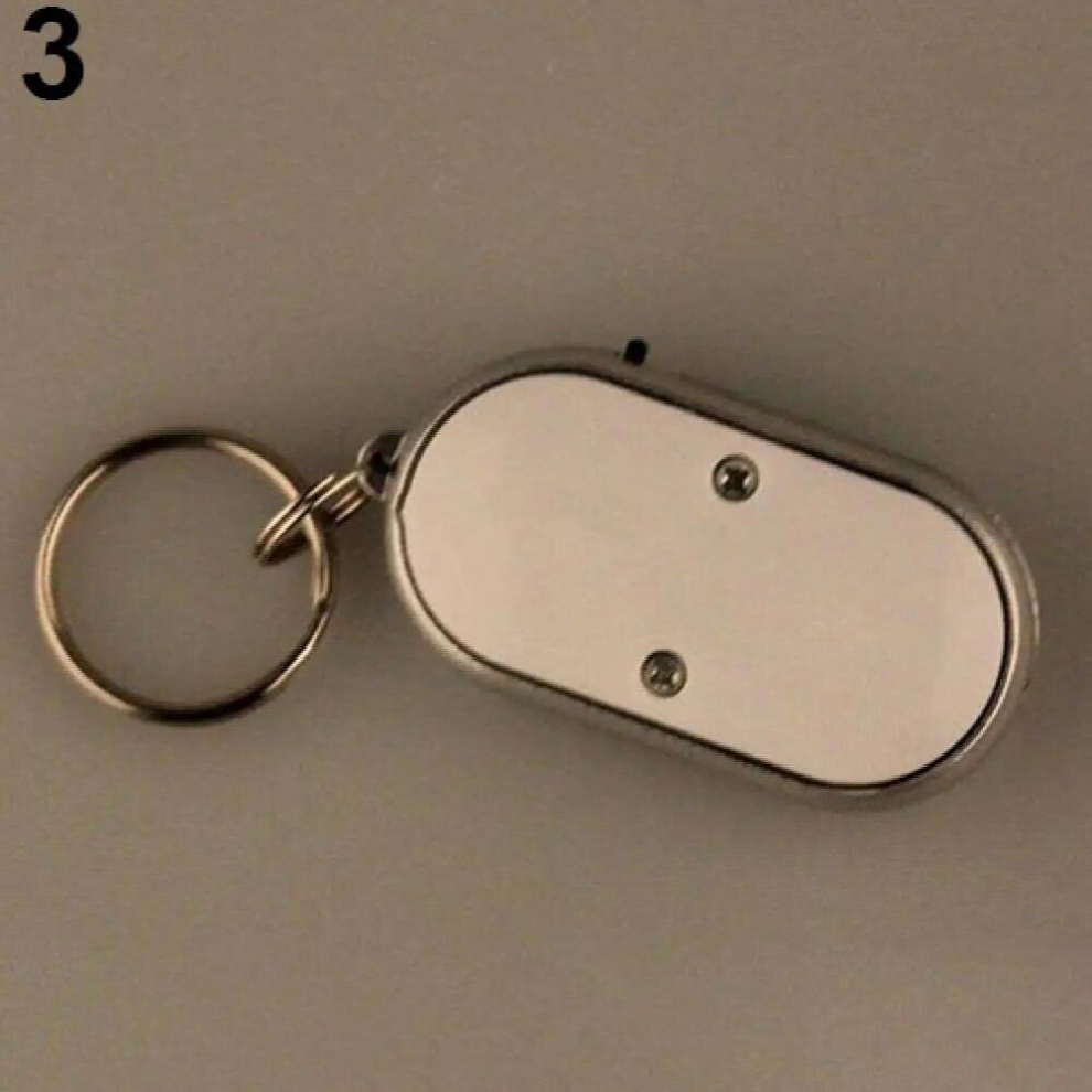 80% !! Anti-Lost Led Key Finder Find Locator Keychain Whistle Beeped Sound Control Torch White 885668709522