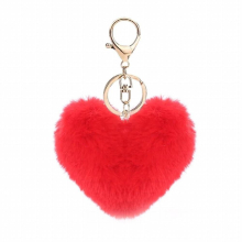 Creative Plush Peach Heart Keychain Car Bag Pendant Tassel Key Chain Trinket Gift For Children Girl Keyring Accessories