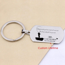 Personalized Memorial Gift For Family Keychain Lifetime In Memory Of Dad Fathers Gift: ILL LOVE YOU FOREVER