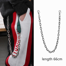 Punk Chain On The Jeans Pants Women Men Keychain Ring Clip Hipster E Girl Boy Long Metal Wallet Chain Stainless Steel Jewelry