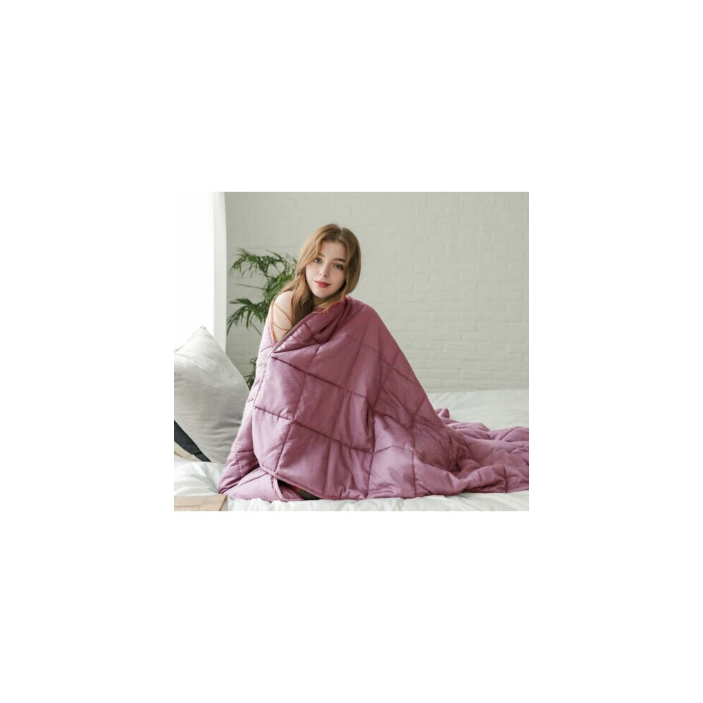 (Not Specified, Pink) WEIGHTED GRAVITY BLANKET ANXIETY AUTISM DEPRESSION SLEEP THERAPY FOR ADULTS KIDS