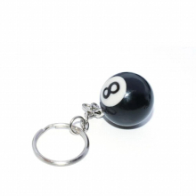 Table Ball Key Ring Billiard Pool Keychain Key Ring Snooker NO.8 Keychain Key Ring Gift Lucky For Key-chain