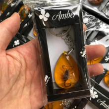 Simulated Insect Amber Keychain Punk Unique Scorpion Ants Bee Resin Anime Keychain for Men Women Decoration Jewelry