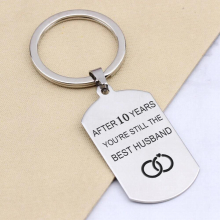 After 10 Years Youre Still The Husband Keyrings Anniversary Gift for Him Husband Charm Keytags Keepsake Jewelry