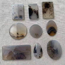1pcs/lot Pure Natural Ocean Chalcedony Agate Square Round Baguette Oval Gemstone gem jewelry amulet folk-custom precious taki