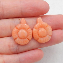 gemstone,Birthday gift,Handmade Natural Red Aventurine flower cabochons,Fashion cabochons Jewelry,21x16x5mm,4.4g