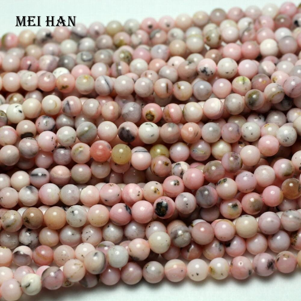 Meihan ( 2 strands/set) natural 6mm pink opal smooth round loose beads for jewelry making DIY or-image-OPC-PCVSM2Q-NEW