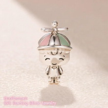 Mothers 100% 925 Sterling Silver Propeller Hat Boy Charm beads Fits bracelets Jewelry Making