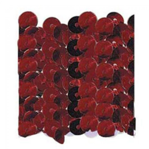 Trimits 40mm Stretch Sequins Trim Red - per metre