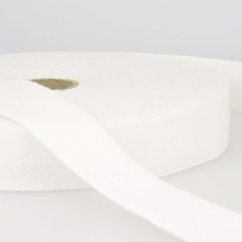 Stephanoise 40mm Cotton Webbing White - per metre