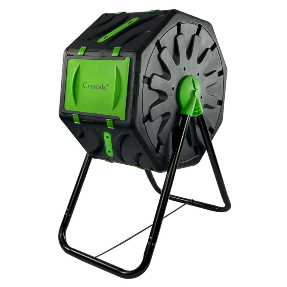 65L Garden Compost Bin, Barrel Rotating Composter with Legs