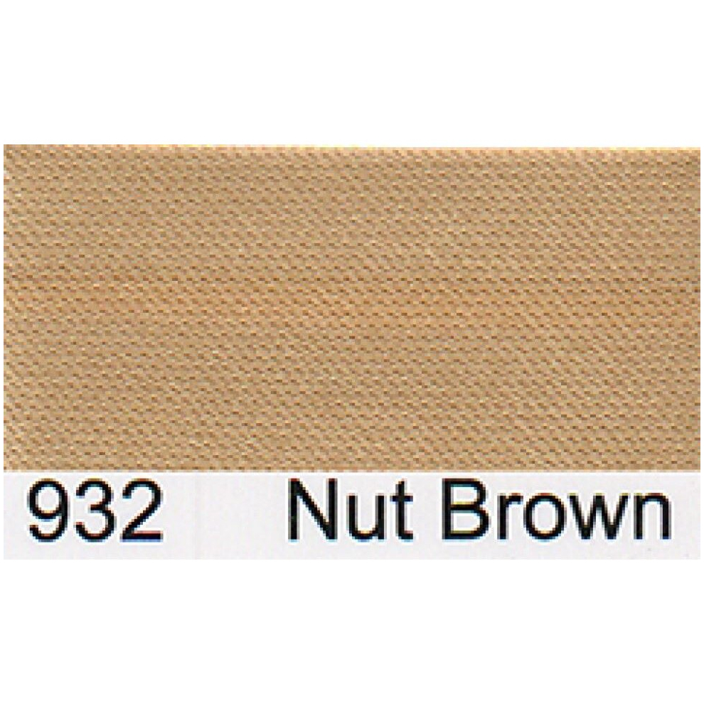 Essential Trimmings 15mm Satin Bias Binding Tape Nut Brown - per metre