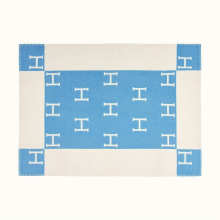 (Azure, 800 grams) Wool Cashmere Throw Plaid Blankets Sofa Bedding Shawl Xmas Gift