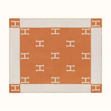 (Orange, 800 grams) Wool Cashmere Throw Plaid Blankets Sofa Bedding Shawl Xmas Gift