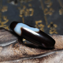Tibetan Black/White Snake Totem 38mm Bright Surface Agate Dzi Beads Men&Women Amulet Jewelry Bracelet Necklace DIY