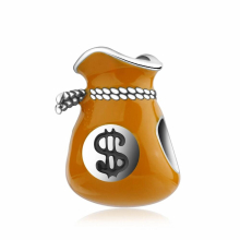 Money Bag Series Beaded Pendant Bracelet S925 Sterling Silver Beads Drip Diy Accessories