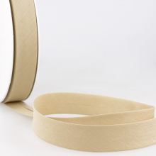 Stephanoise 27mm Polycotton Bias Binding Tape Light Beige - per metre
