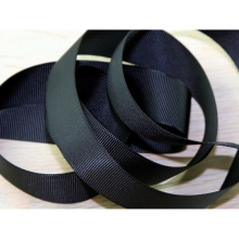 Prym 38mm Ribbed Polyester Tape Black - per metre