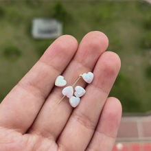 10pcs 6mm Red/Pink/Blue/Purple Synthetic Opal Heart Shape Fire Opal Stone for DIY Necklace Making Jewelry