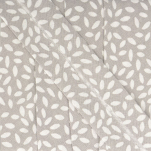 Stephanoise 27mm Leaves Bias Binding Tape Light Grey - per metre