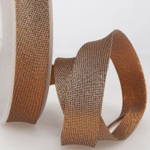 Stephanoise 20mm Metallic Lurex Bias Binding Bronze - per metre