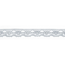 Essential Trimmings 11mm Nylon Lace Trim Grey - per metre