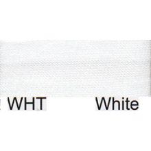 Essential Trimmings 15mm Satin Bias Binding Tape White - per metre