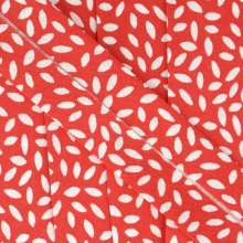 Stephanoise 27mm Leaves Bias Binding Tape Red - per metre