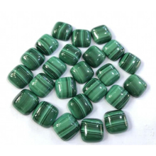 12mm Malachite Cushion Gemstone natural Square Shape stone 10pcs/Lot For Jewelry Making Ring Face Earrings Accessories