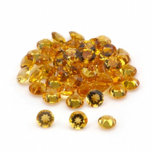 (Yellow-1.75mm(100pcs) 11mm) Manufacturer Supply High Natural Citrine Round Brilliant Cut 1.0- 2.0mm Accept Size Customization