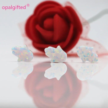 (5pcs/lot )Hot OP06 light Synthetic Hand Fatima Opal Stone 8x10mm Hamsa Opal Stone For Jewelry