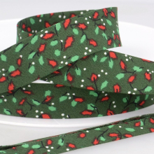 Stephanoise 20mm Holly Bias Binding Tape Green - per metre