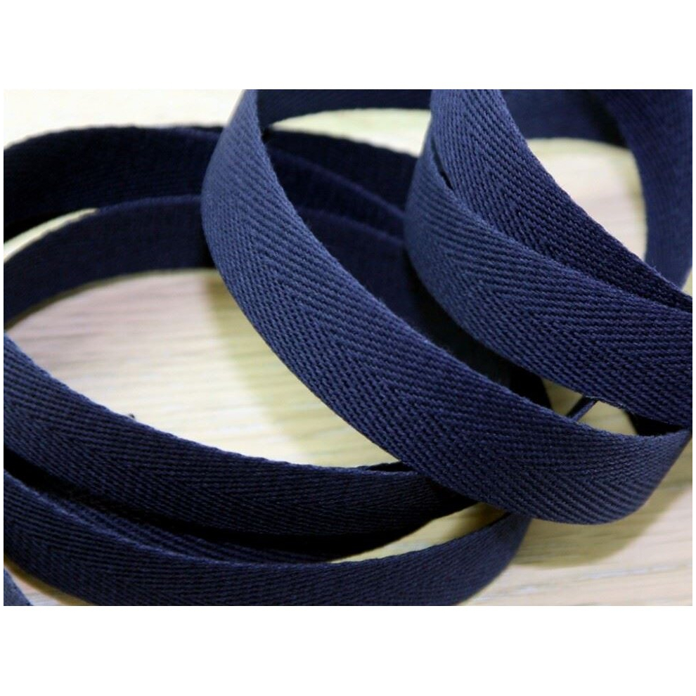 Prym 10mm Extra Strong Cotton Tape Navy Blue - per metre