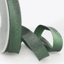 Stephanoise 20mm Metallic Lurex Bias Binding Green - per metre