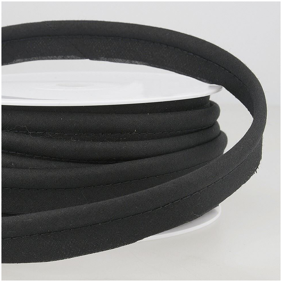 Stephanoise 5mm Flanged Piping Cord Black - per metre