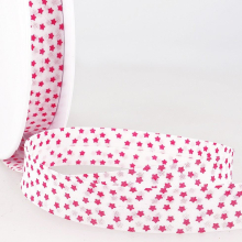 Stephanoise 20mm Stars Bias Binding Tape Red - per metre