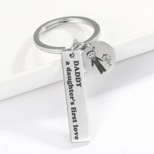 Personalized Name Keychain Men Keychains Stainless Steel Birthday Gift For Dad /Father?s Gift From Daughter Son
