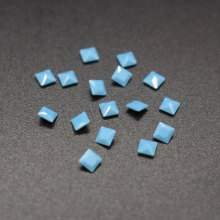 Square Shaped Cubic Zirconia Loose Gemstone Synthetic Turquoise Multiple Sizes For Jewelry Making