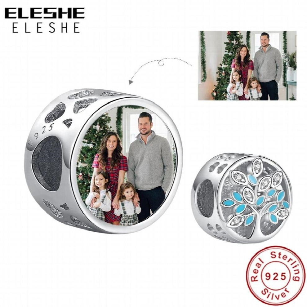 Christmas Tree Of Life With CZ 925 Sterling Silver Photo Bead For Women Fit Bracelet DIY Jewelry-image-OPC-PCVT252-NEW