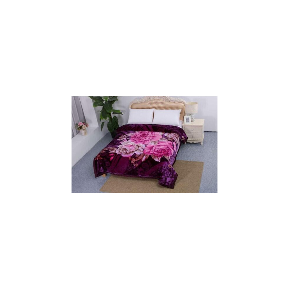 (Not Specified) 2 Ply Heavy Soft Thick Blanket Warm Bed throw Double Sided Double / King Sizes