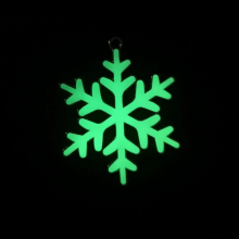 Newest ! 48mm *48mm 10pcs/lot All Enamel Glow In Dark Snowflake Pendants For Chunky Kids Christmas Necklace