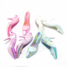 Wholesael Plated UV&AB 47mm*16mm*26mm 100pcs/bag Princess Shoes Pendants For Chunky Necklace