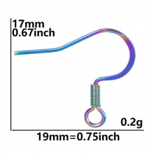 10pcs/5pair No Fade Rainbow Earrings Studs Clasps Hooks Fittings DIY Jewelry Making Drop earrings Accessories