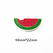 Newest 10pcs/lot Watermelon/ Strawberry All Enamel Fruits Pendants For Necklace