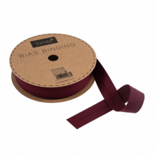 Essential Trimmings 25mm Polycotton Bias Binding Tape Wine - per metre