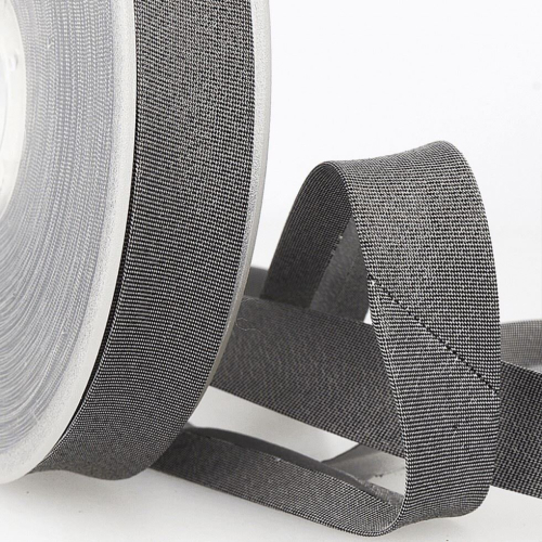 Stephanoise 20mm Metallic Lurex Bias Binding Black - per metre
