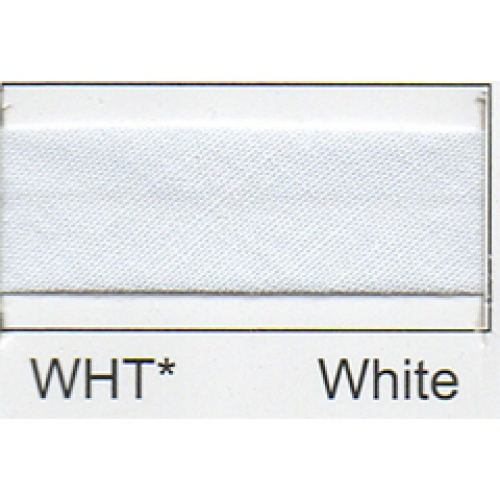 Essential Trimmings 25mm Polycotton Bias Binding Tape White - per pack