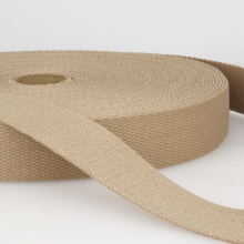 Stephanoise 30mm Cotton Webbing Taupe - per metre